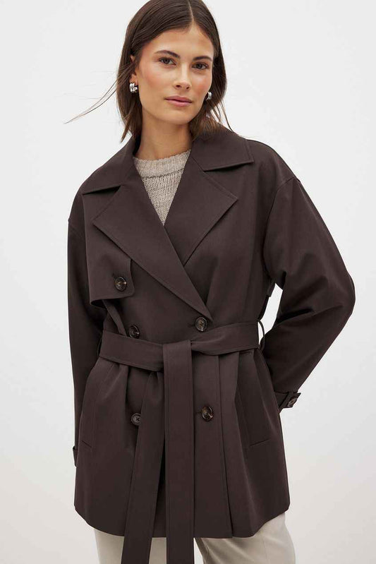 Na-kd Belted Short Trenchcoat