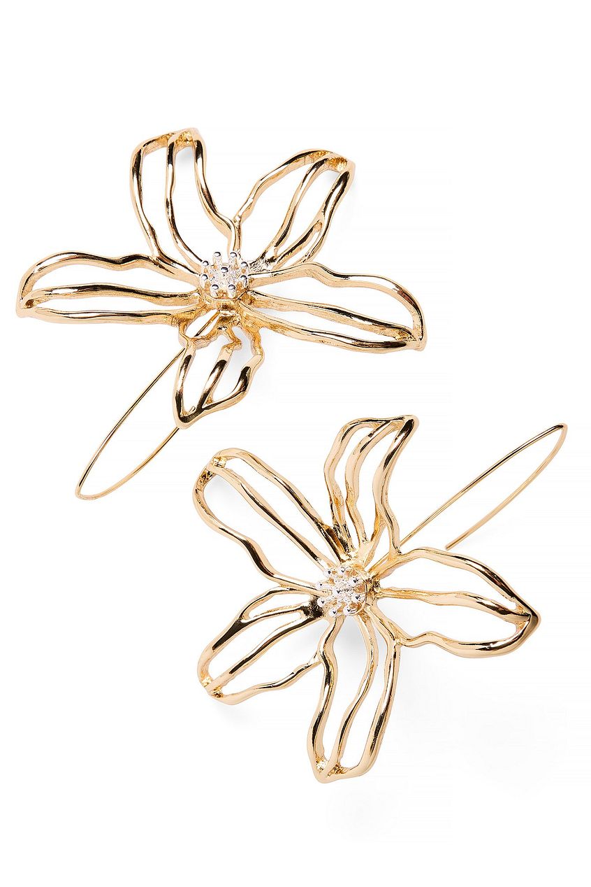 Big Hanging Flower Earrings