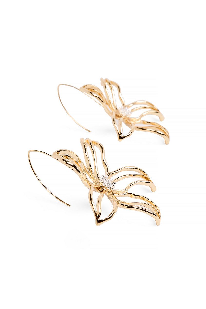 Big Hanging Flower Earrings