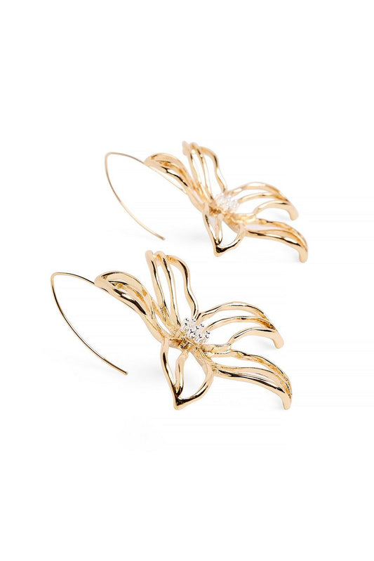 Big Hanging Flower Earrings
