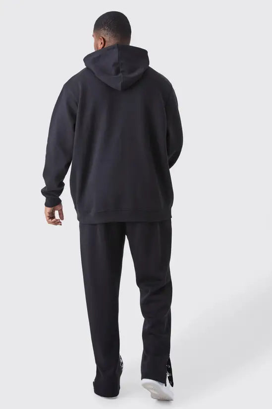 boohooMAN Plus Man Signature Over The Head Hoodie