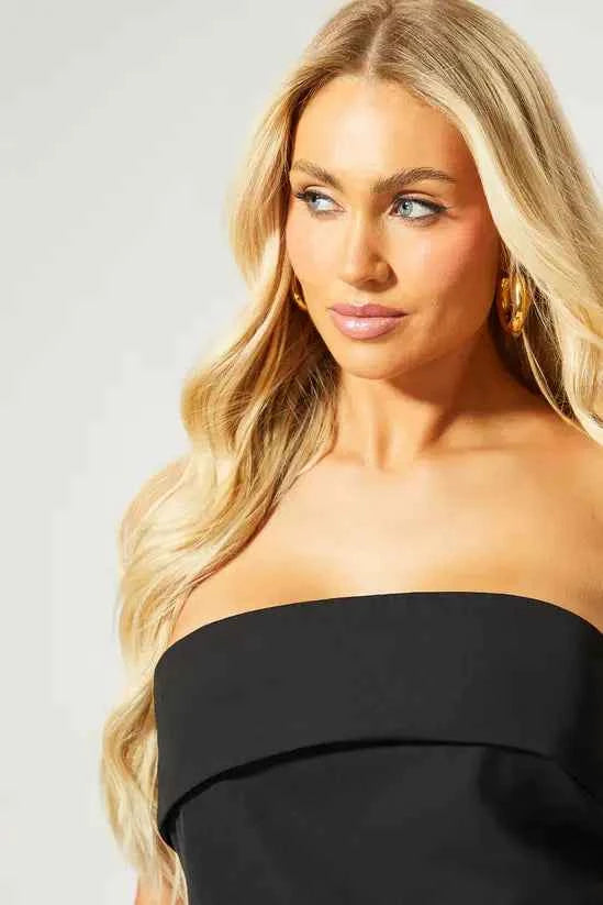 MissPap Tailored Bandeau Split Side Top