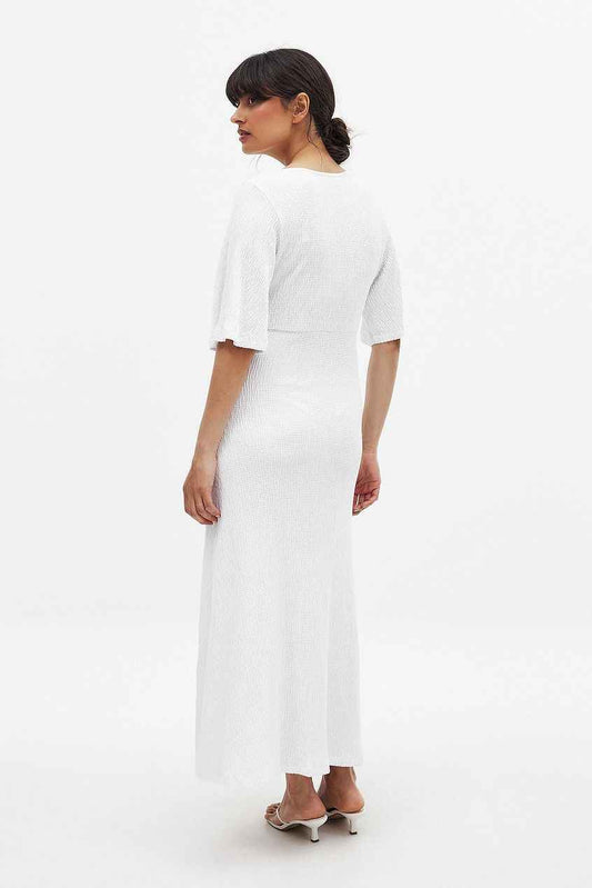 Na-kd Button Detail Midi Dress