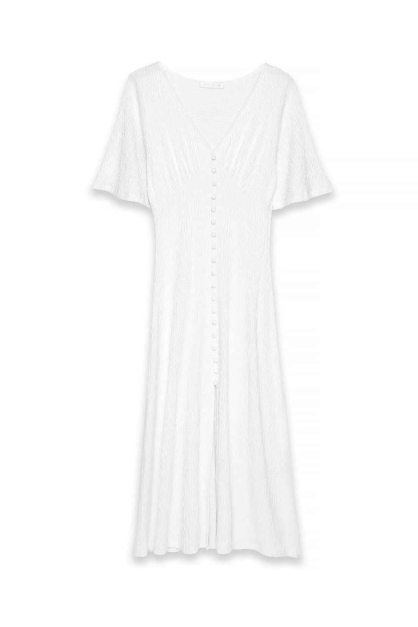 Na-kd Button Detail Midi Dress