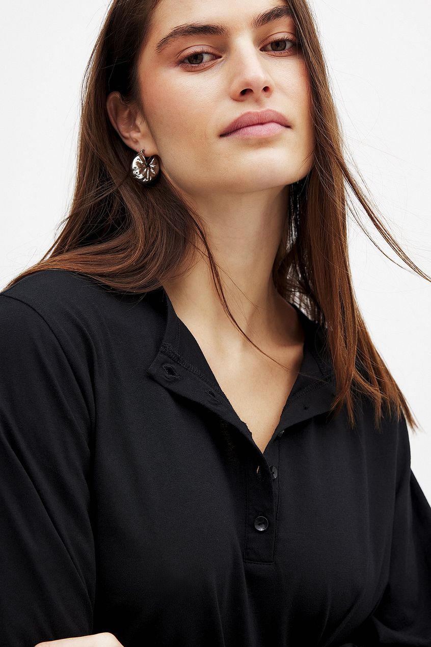 Na-kd Button Long Sleeve Top