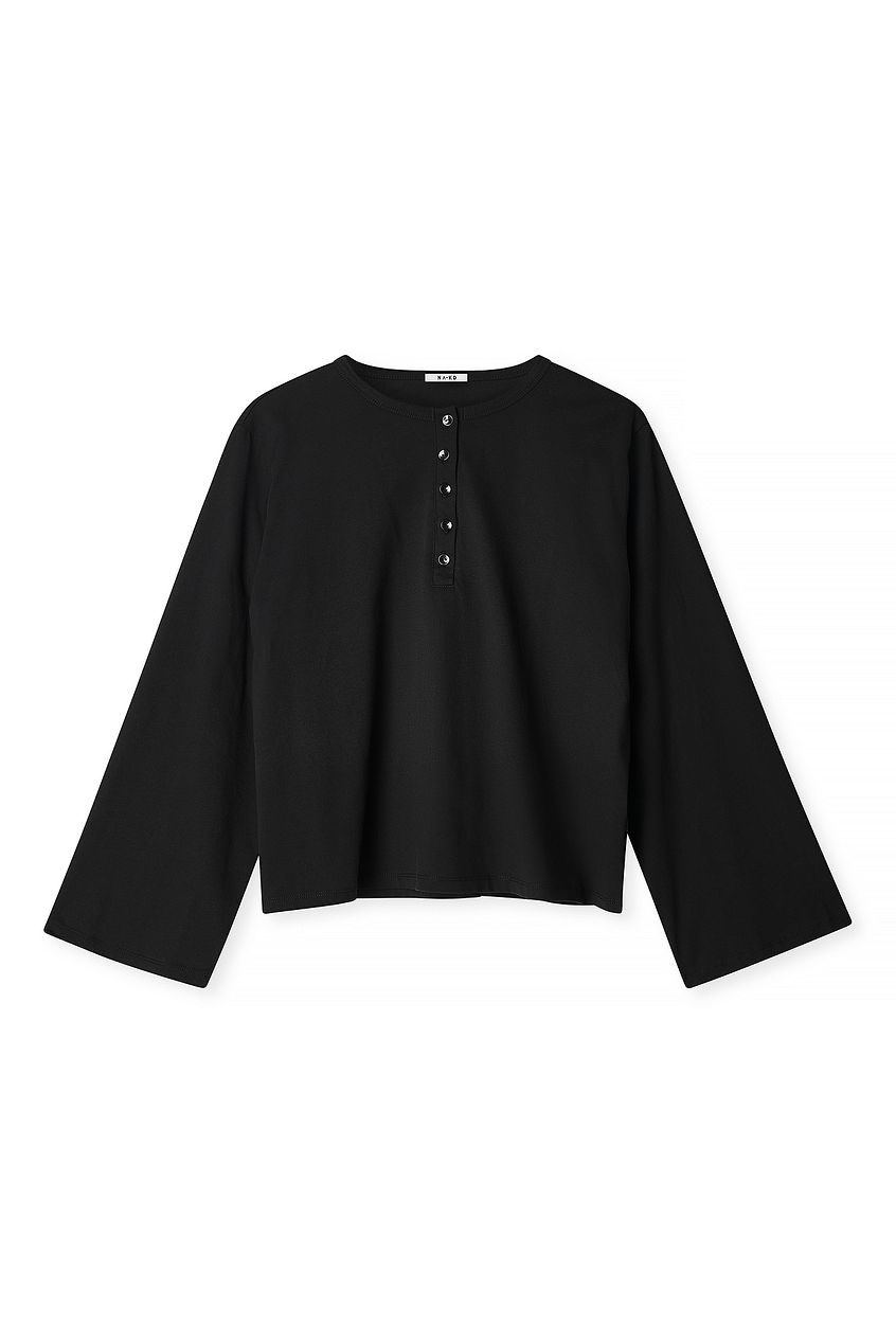 Na-kd Button Long Sleeve Top