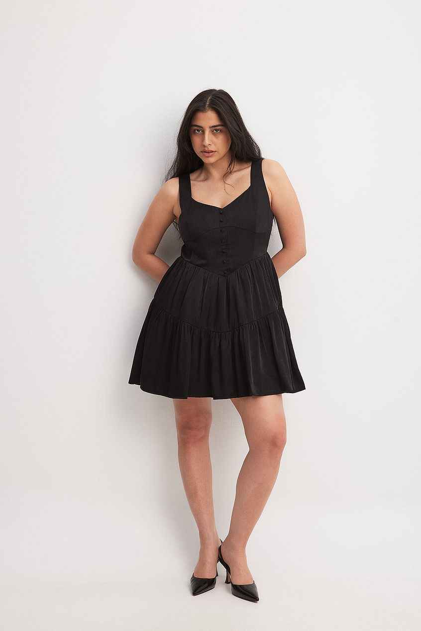 Na-kd Buttoned Mini Dress