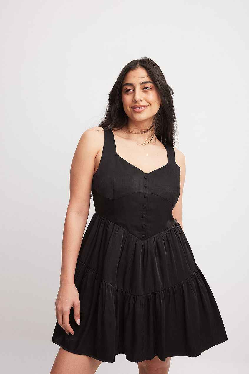 Na-kd Buttoned Mini Dress