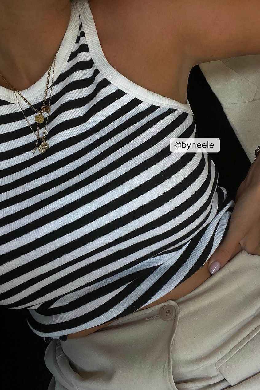 Na-kd Striped Ribbed Tank