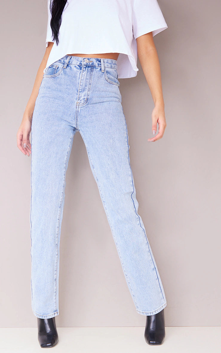 Tall Light Blue Straight Leg Jeans