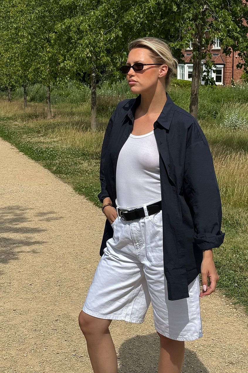 Na-kd Oversized Cotton Shirt