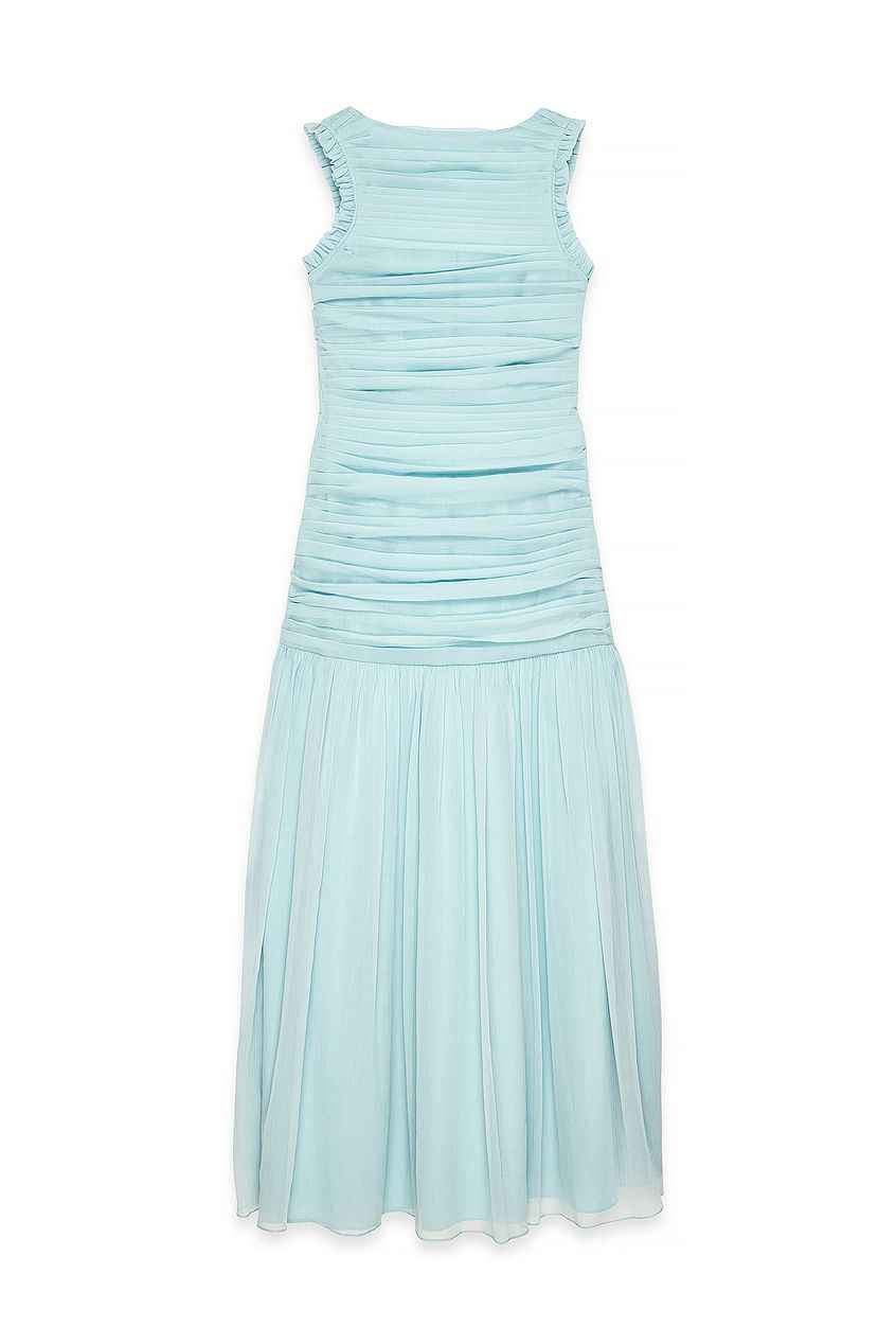 Chiffon Ruched Maxi Dress