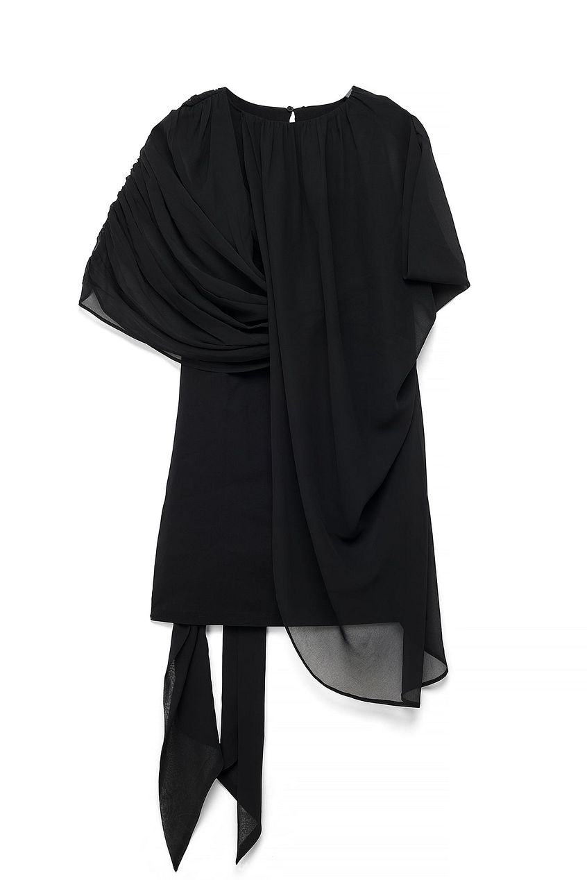 Na-kd Chiffon Draped Mini Dress