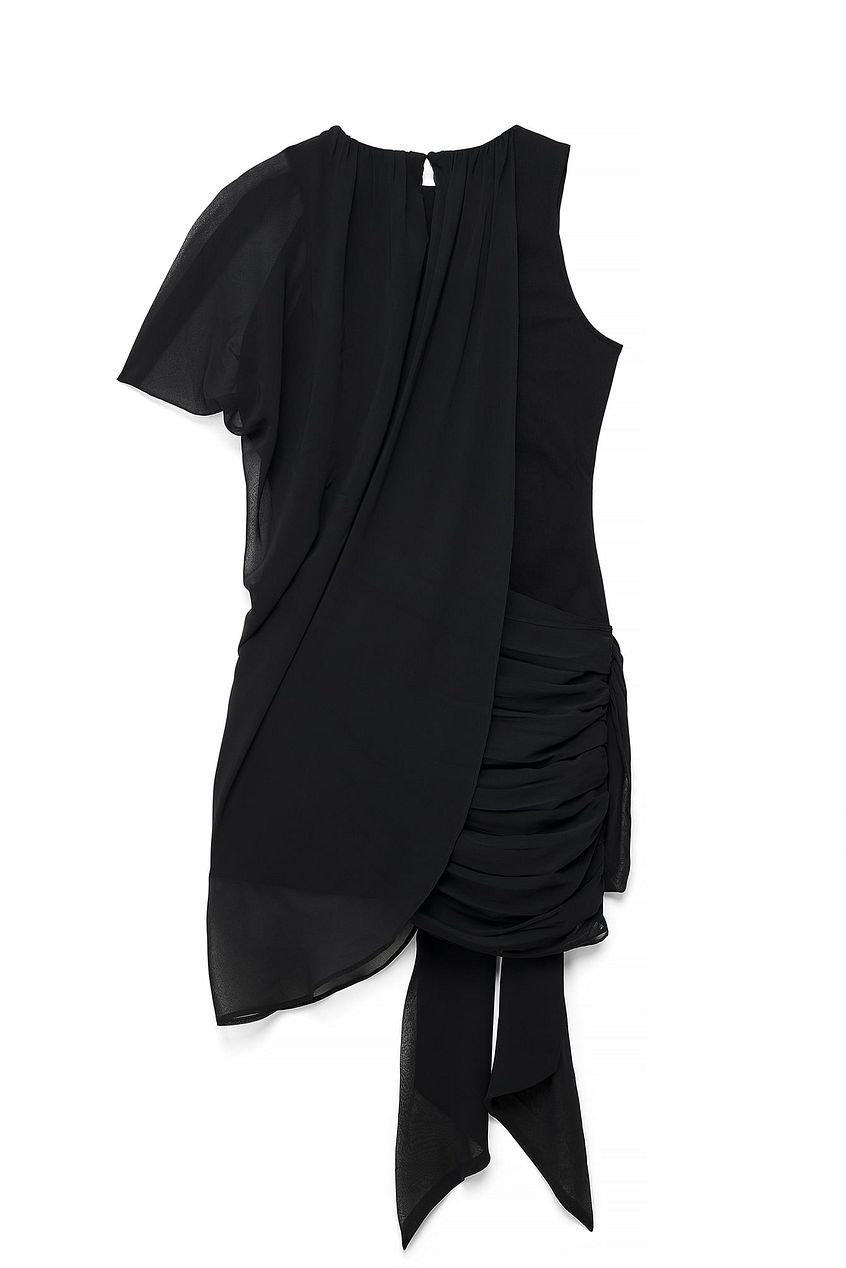 Na-kd Chiffon Draped Mini Dress