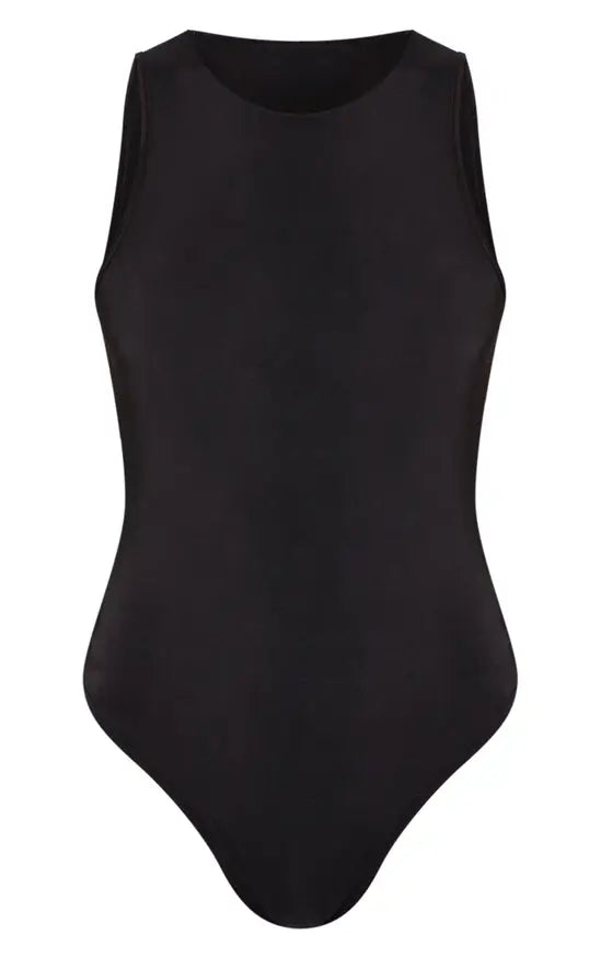 Plt - Black Basic Slinky Racer Bodysuit