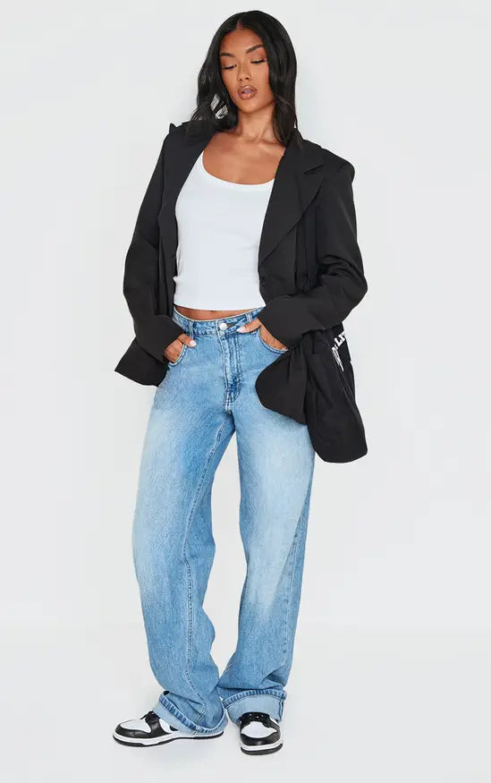 Plt - Black Minimal Single Breasted Blazer