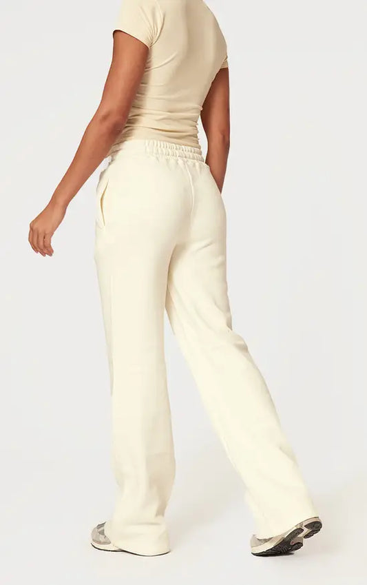 Plt - Cream Wide Leg Oversized Joggers