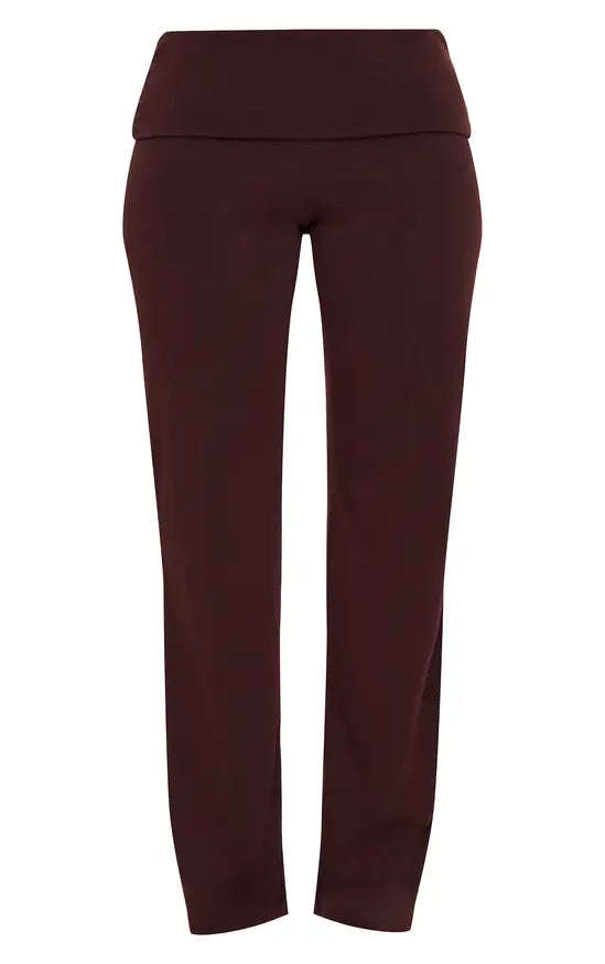 Plt - Petite Chocolate Contour Jersey Straight Leg Trousers