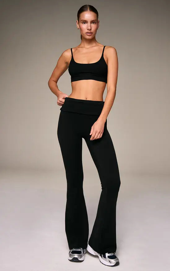 Plt - Black Melange Soft Cotton Yoga Pant