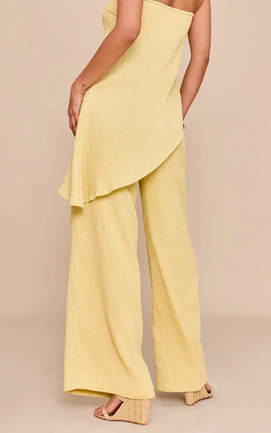 Plt - Lemon Textured Wide Leg Trouser Co-ord