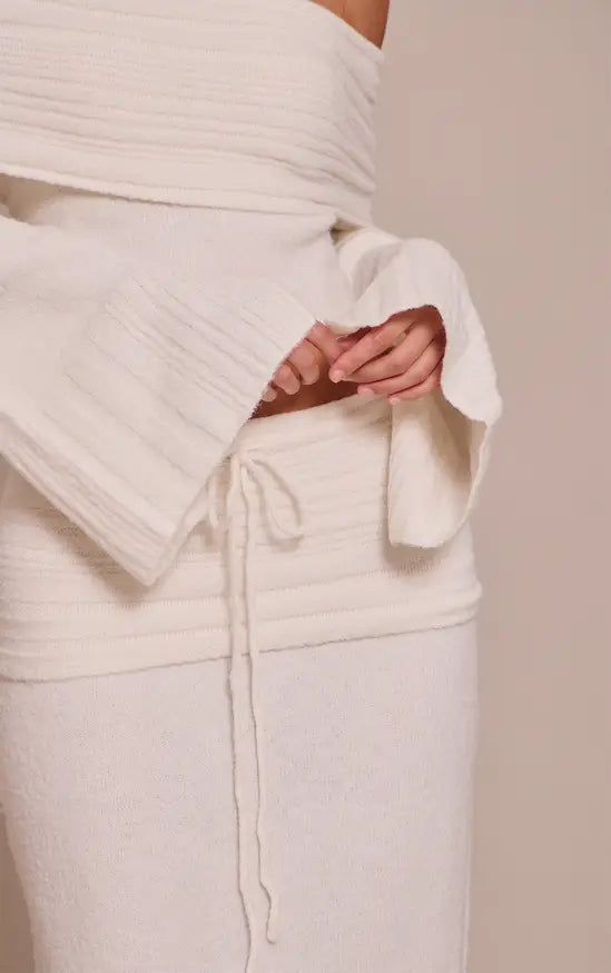 PrettyLittleThing Rib Soft Knit Bardot Top
