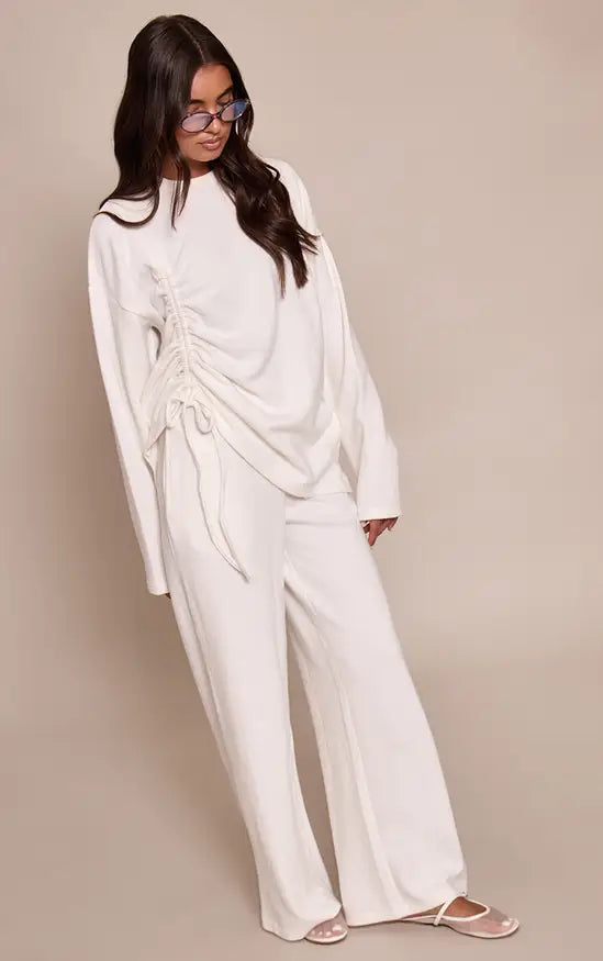 PrettyLittleThing Super Soft Ruched Side Top