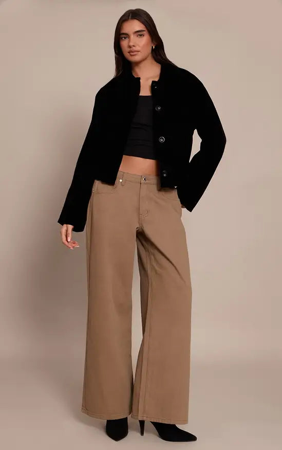 PrettyLittleThing Velvet Bomber Jacket