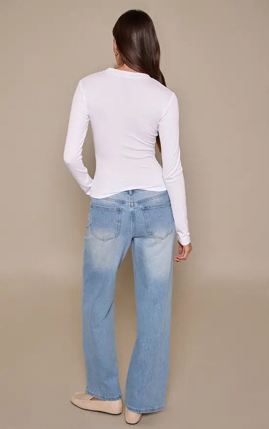 PrettyLittleThing High Waist Straight Leg Stretch Jeans