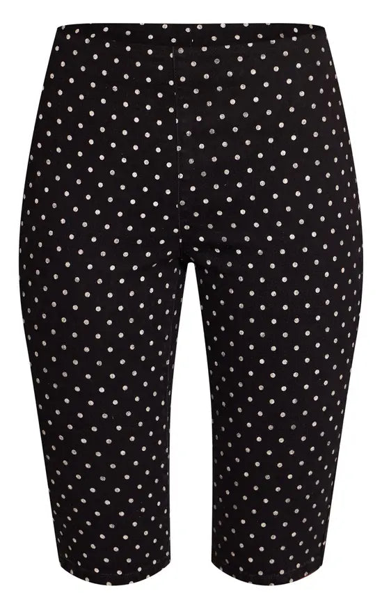 Plt - Black Denim Polka Dot Capris