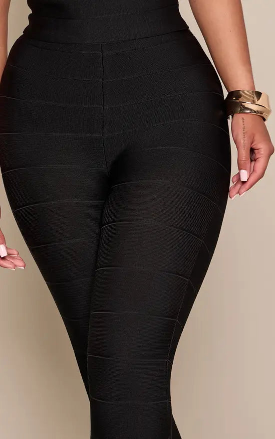Shape Black Bandage Capri Trousers Co-ord