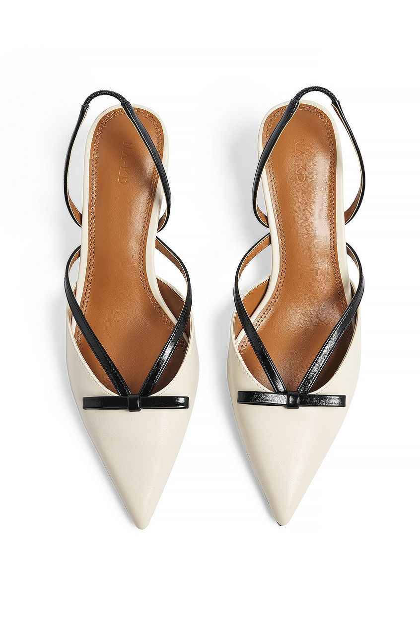 Na-kd Contrast Strap Kitten Heels