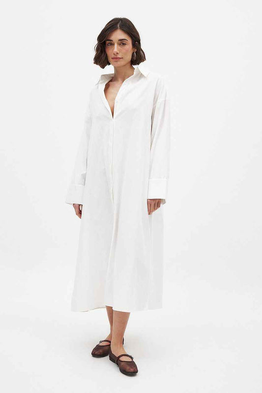 Na-kd Cotton Midi Shirt Dress