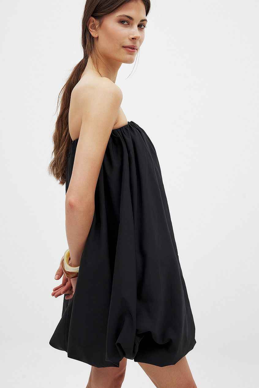 Na-kd - Convertible Maxi to Mini Bubble Dress Black