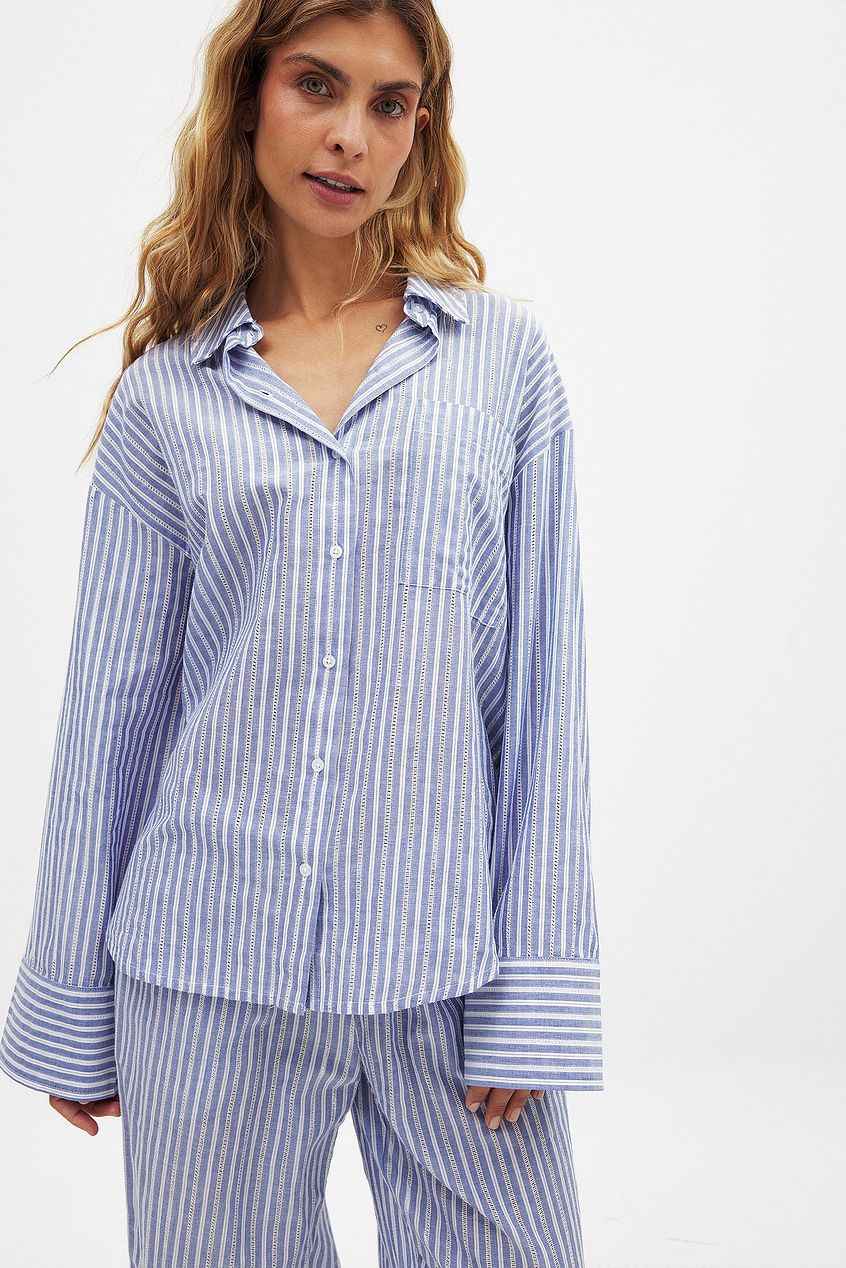Na-kd Crochet Insert Stripe Shirt