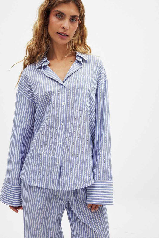 Na-kd Crochet Insert Stripe Shirt