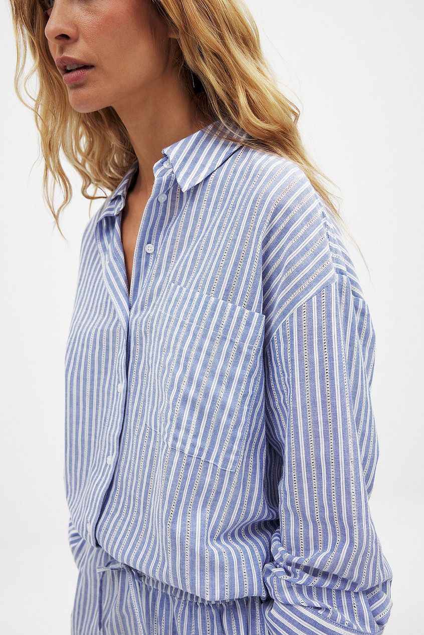 Na-kd Crochet Insert Stripe Shirt