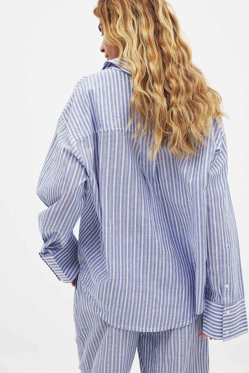 Na-kd Crochet Insert Stripe Shirt