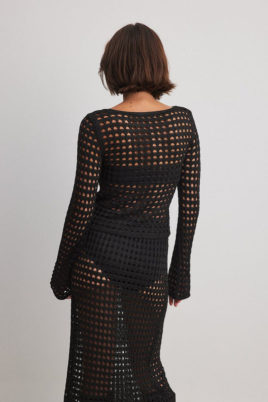 Na-kd Crochet Knitted Sweater