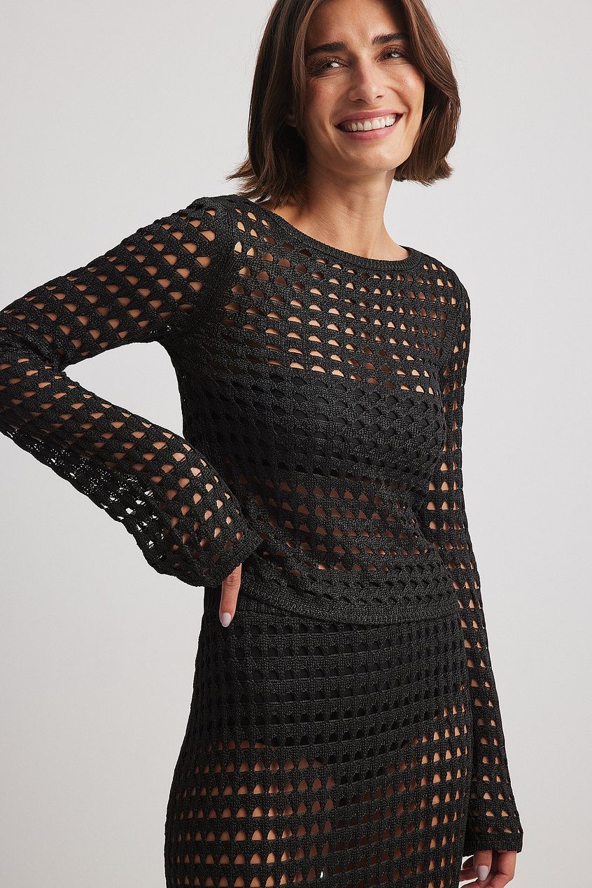 Na-kd Crochet Knitted Sweater