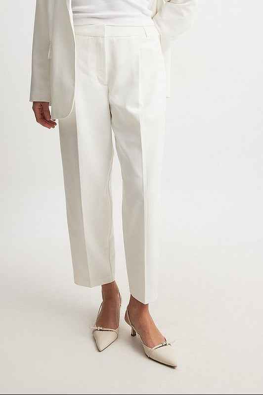 Na-kd Cropped Mid Waist Suit Pants