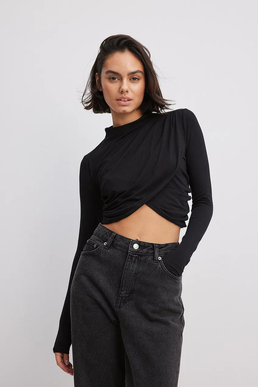 Cropped Pleated Top