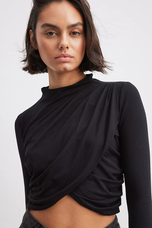 Cropped Pleated Top