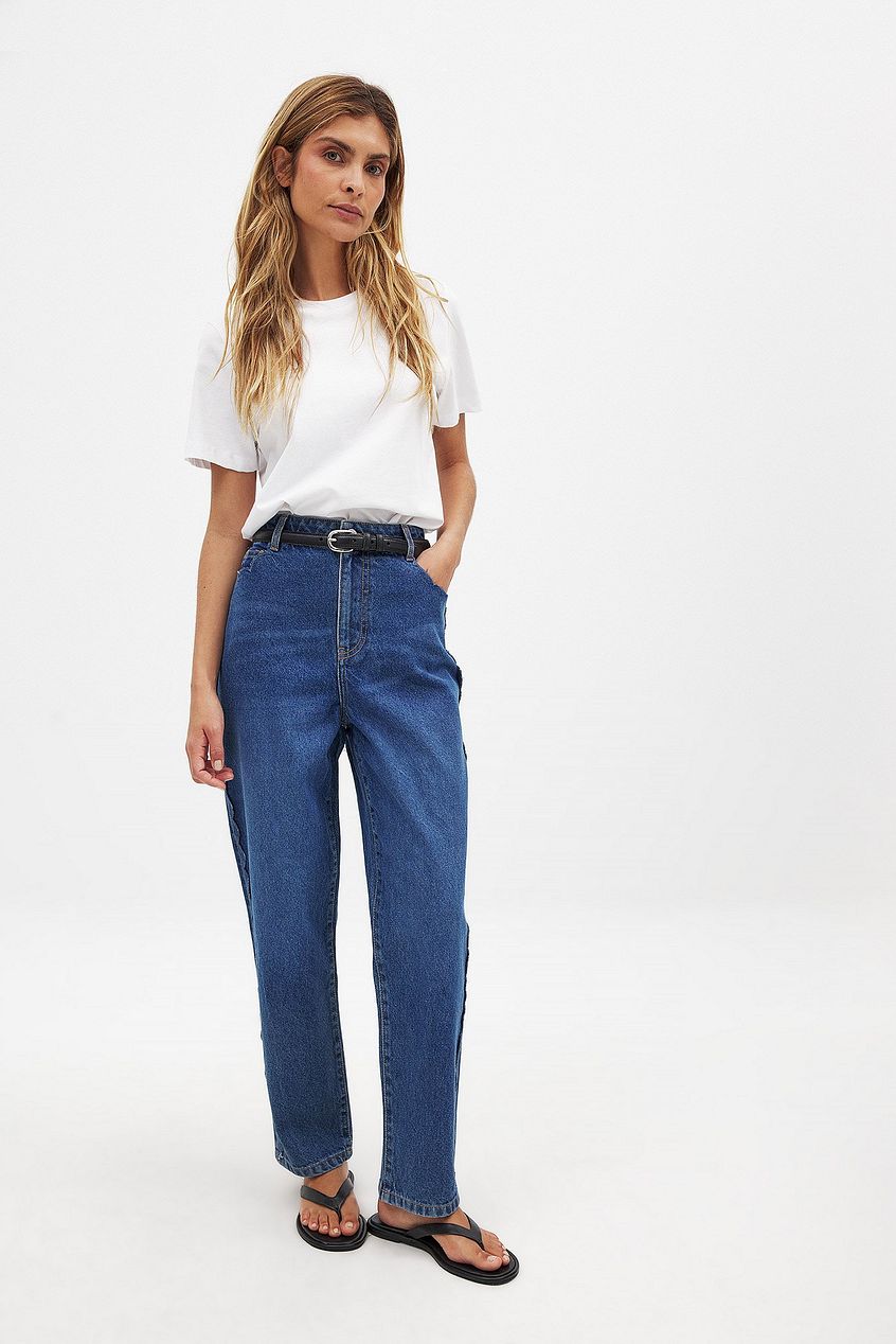 NAKD - Cropped Scallop Detail Denim
