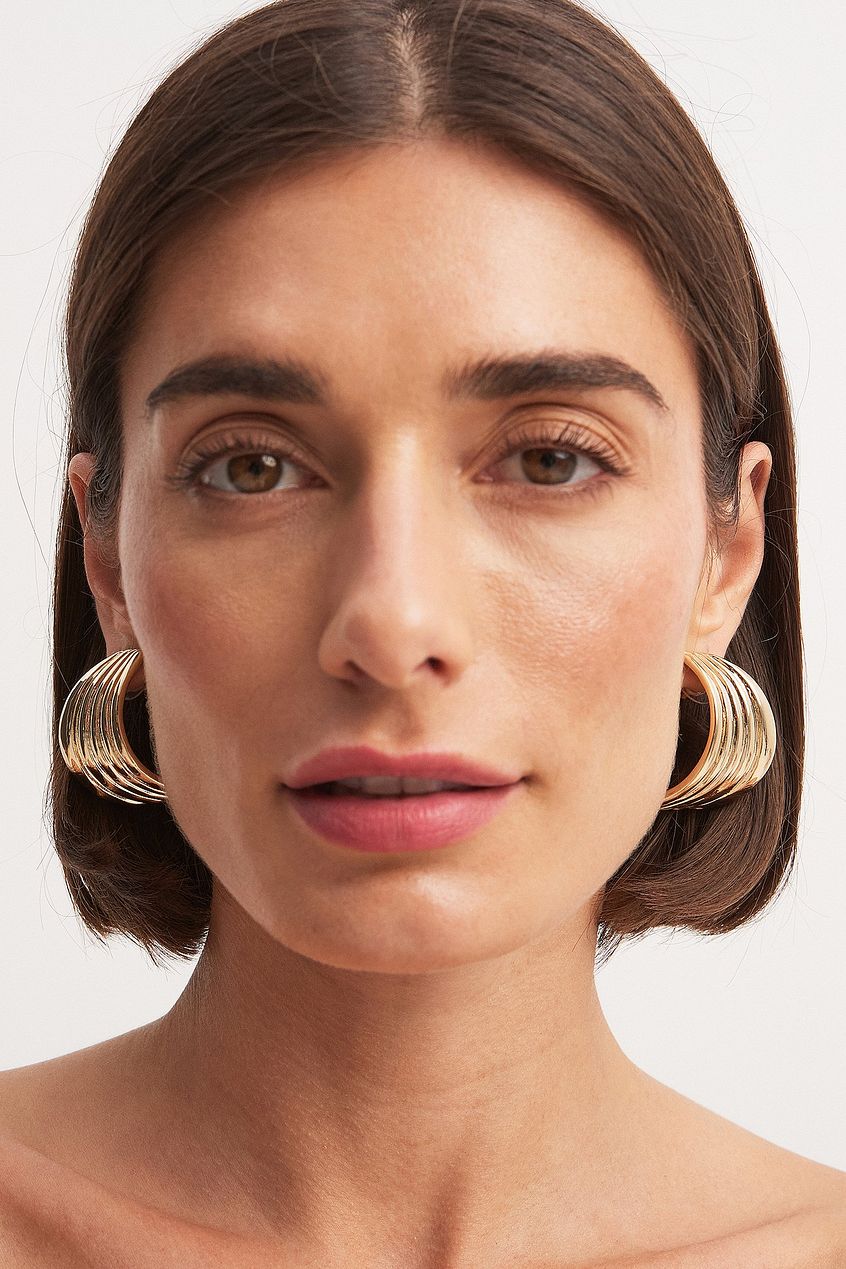 Curved Cluster Earrings