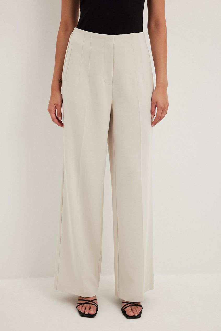 Darted High Waist Suit Pants