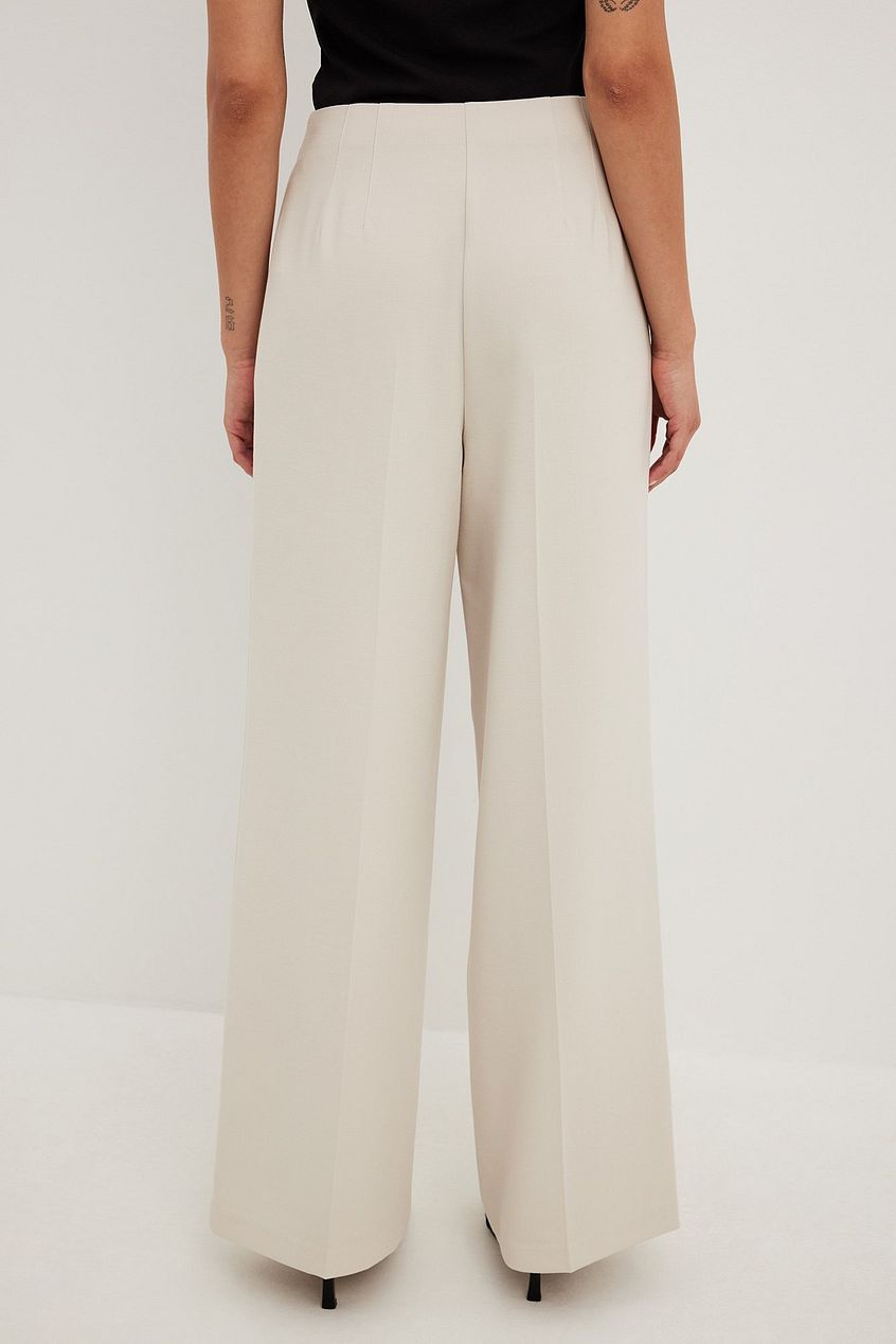 Darted High Waist Suit Pants