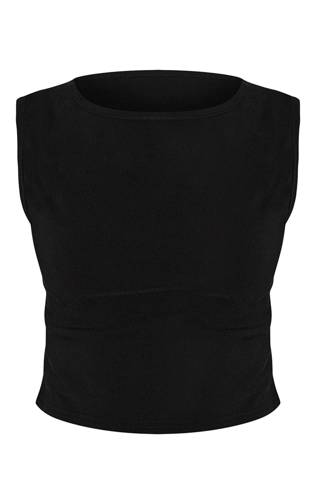 Black Fitted Racer Top
