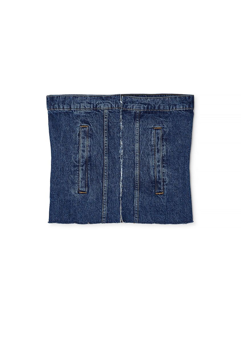 Denim Bandeau Top