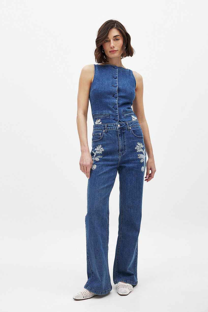 Na-kd Denim Piping Detail Jeans