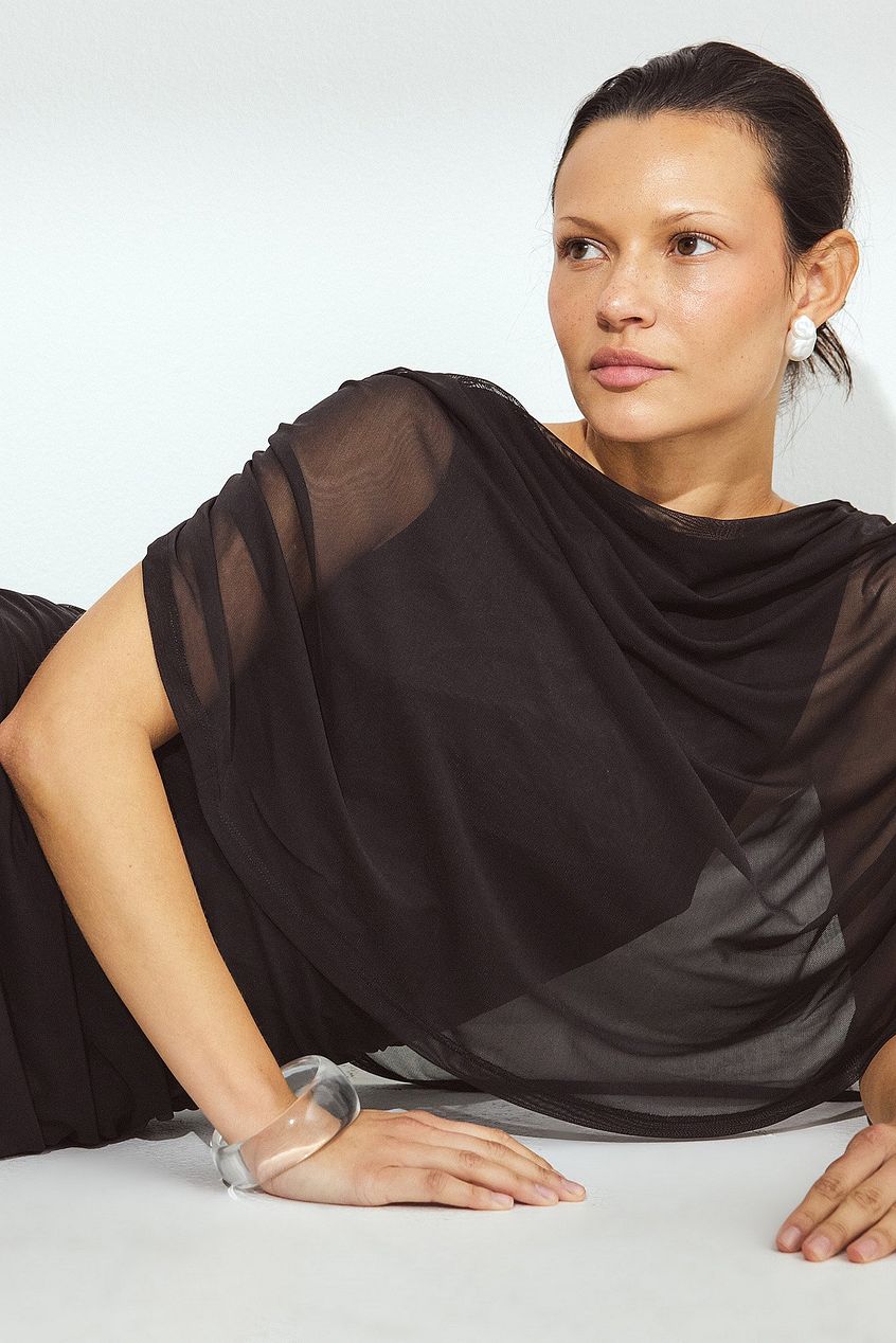 Na-kd Draped Cape Mini Dress